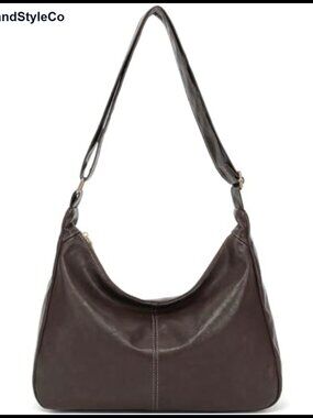Hobo Bag Women Vegan Leather Shoulder Handbag Slouchy Tote
